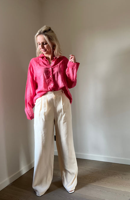 Fuchsia detailed shirt