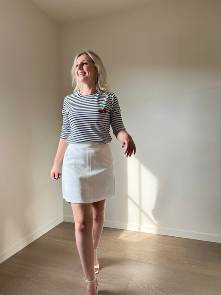 Cherry striped t-shirt black