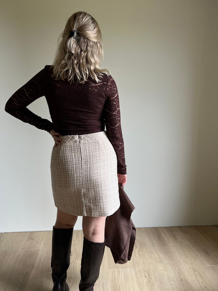 Brown lace sous pull