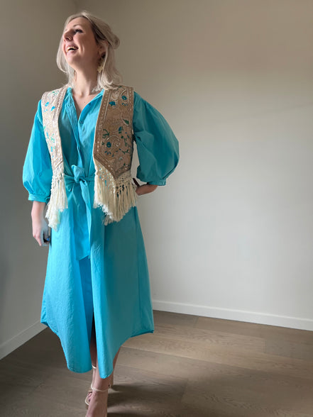Balloon dress turquoise