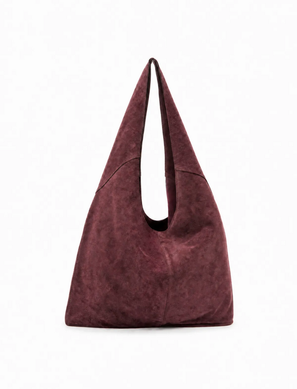Suede hobo bag