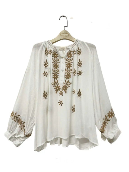 Boho shirt camel