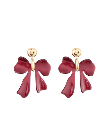 Oorbellen strik rood