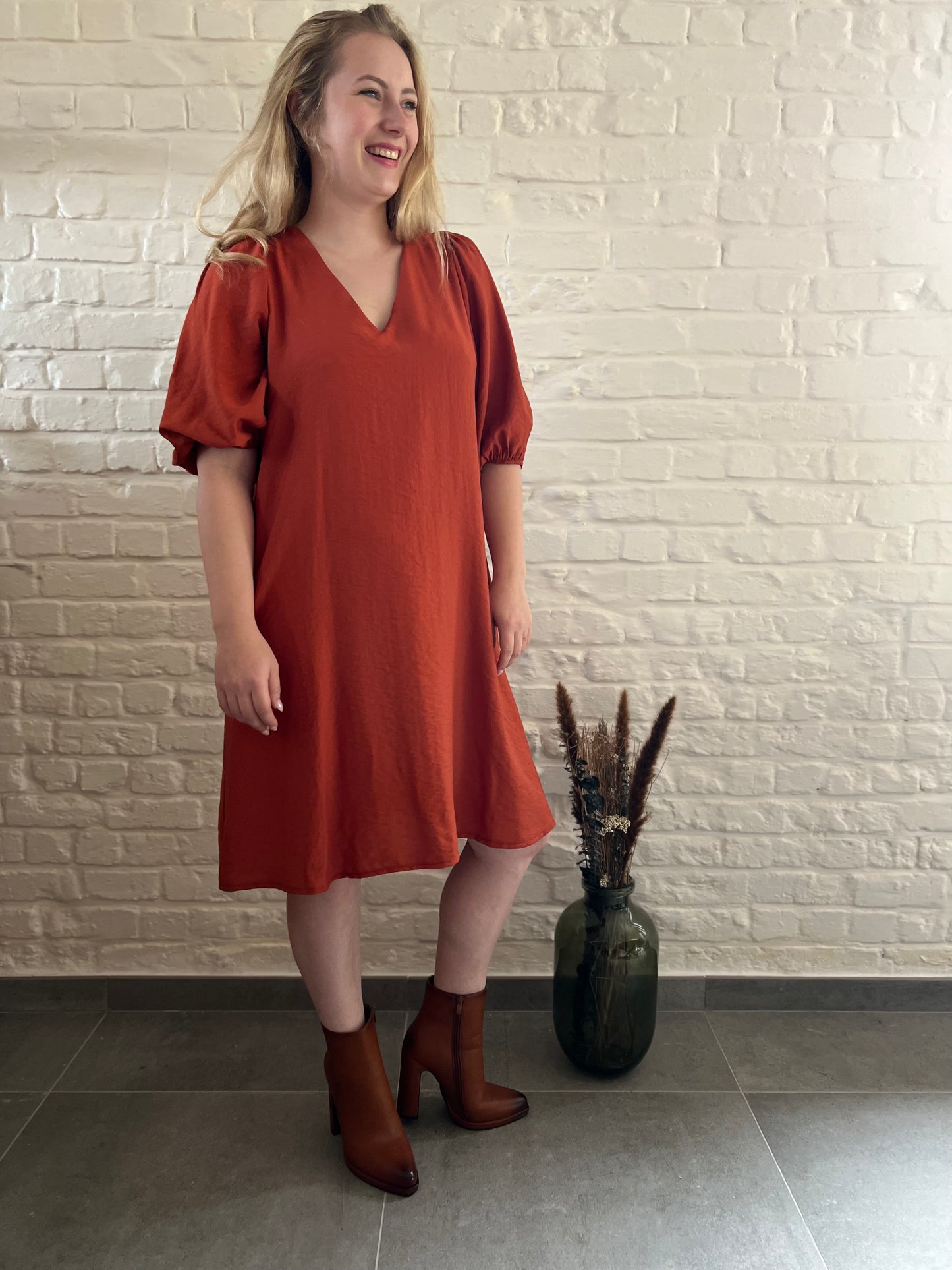 Pauline dress orange