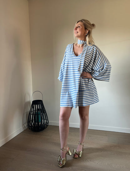 Striped dress blue