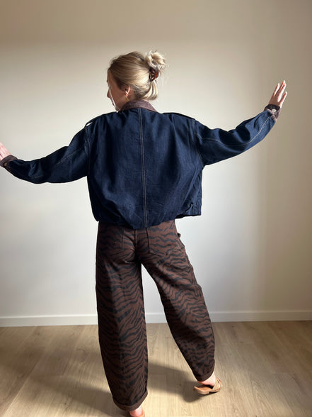 Zebra Barrel Jeans - brown