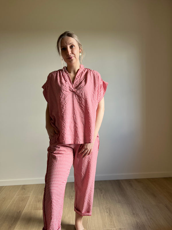 Vichy Blouse rosetto