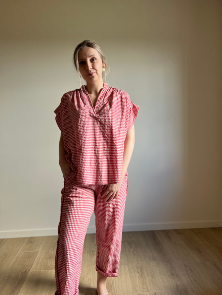 Vichy Blouse rosetto