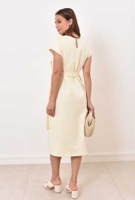 Fitted yellow dress