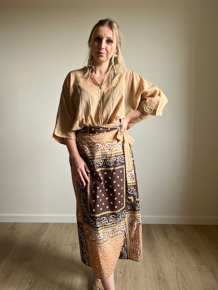 Batwing Blouse – Sand