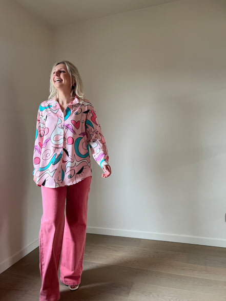 Abstract shirt pink