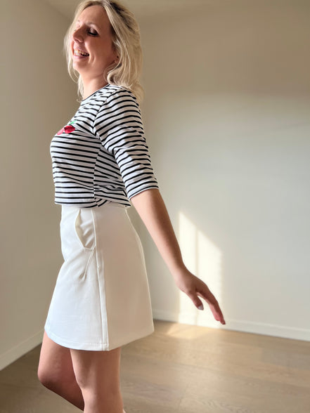 Cherry striped t-shirt black