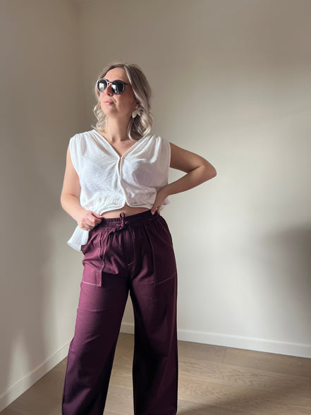Aubergine pants