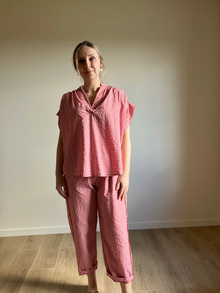 Vichy Blouse rosetto