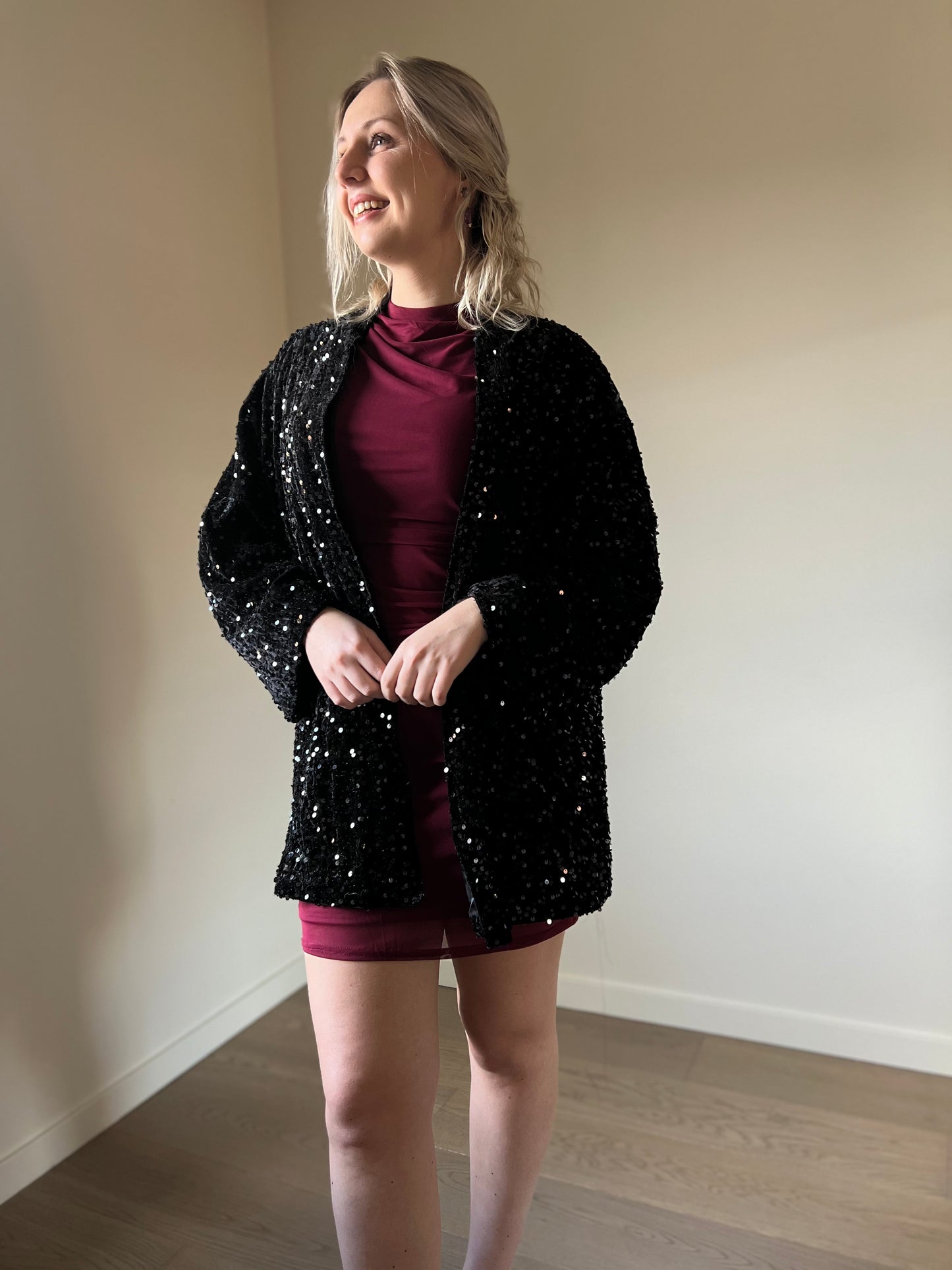 Sequin cardigan black