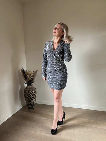 Silver dress sequin