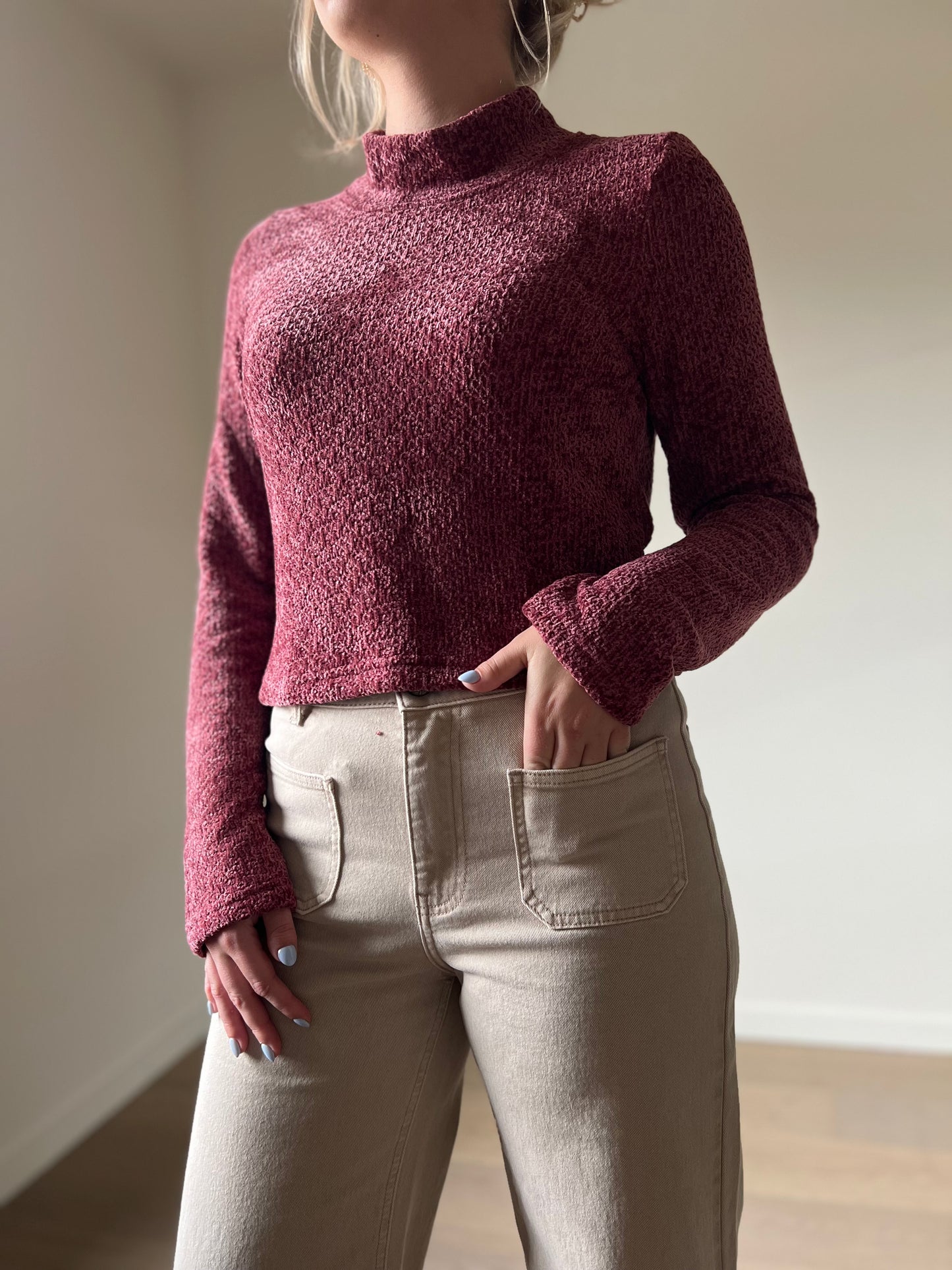 Burgundy knit