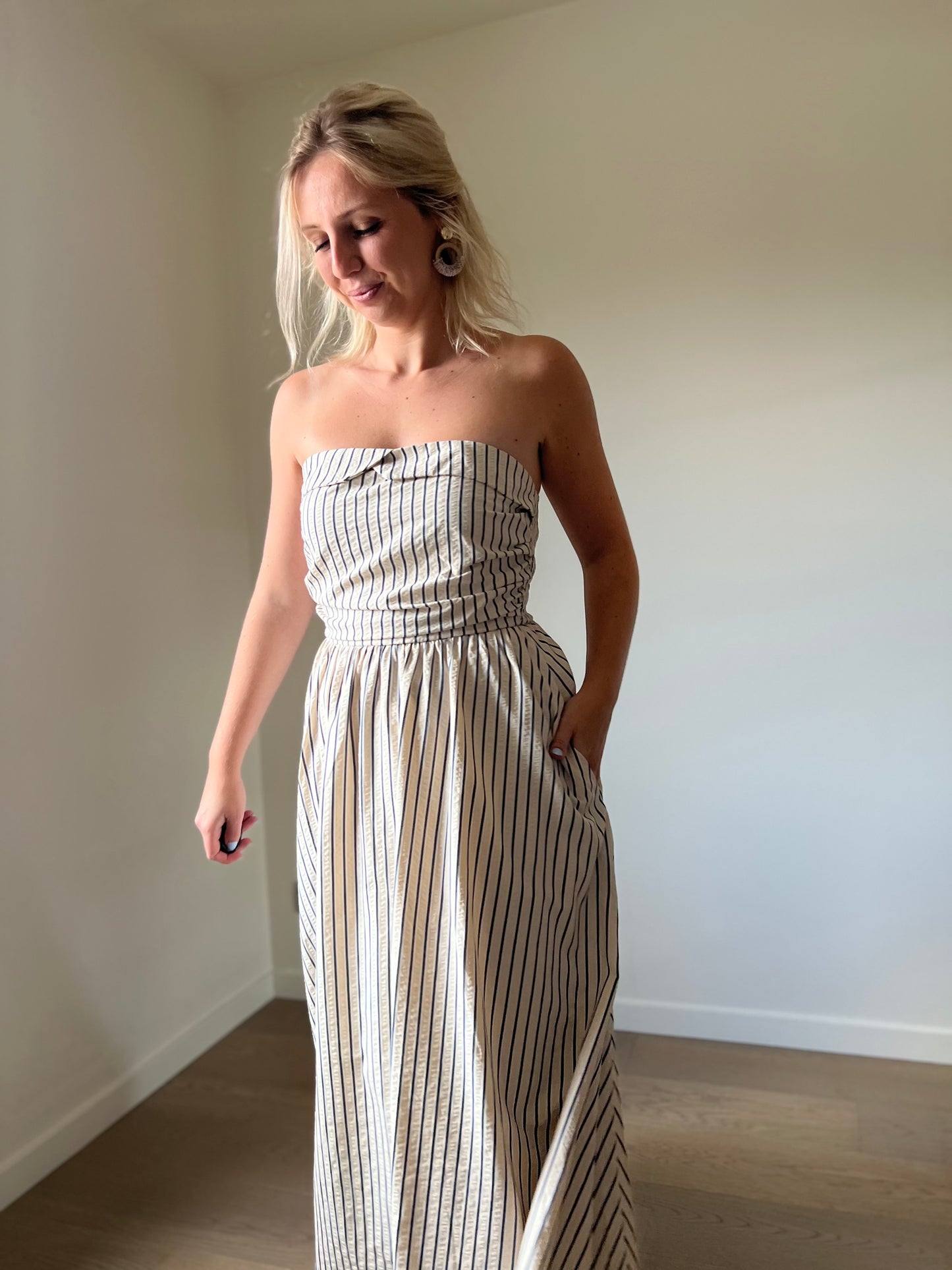 Bandeau dress marine