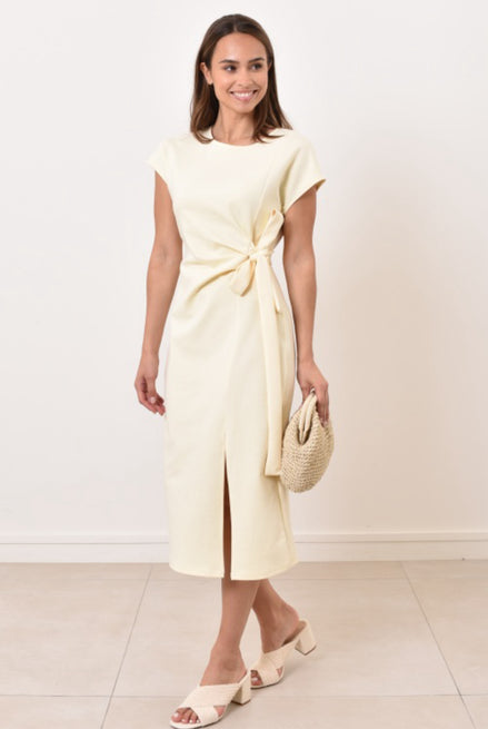 Fitted yellow dress