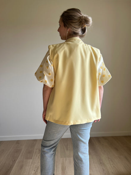 Yellow Sleeveless Blazer