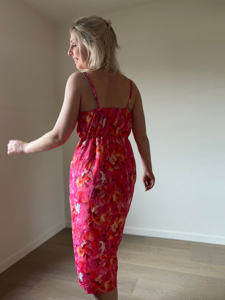 Fuchsia flowers dress