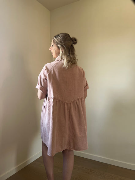 Tilly jeansdress pink