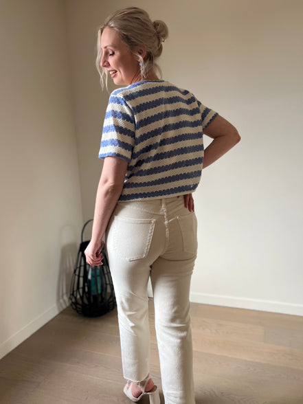 Blue cable t-shirt