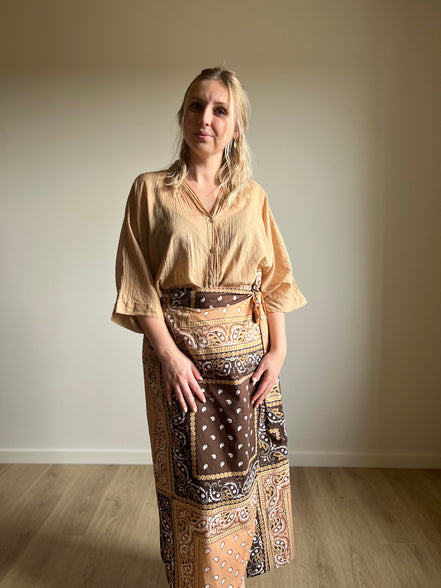 Batwing Blouse – Sand