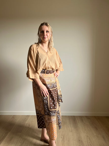 Batwing Blouse – Sand