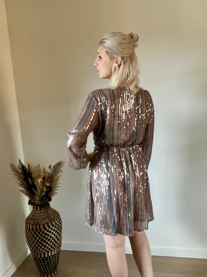 Sequin dress striped