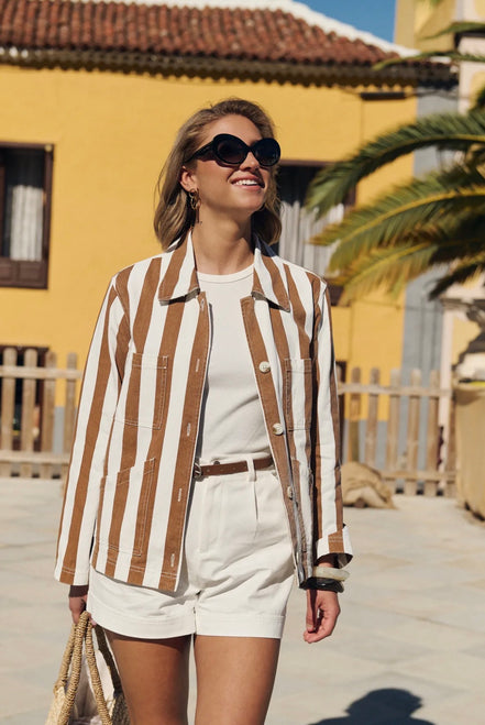 Choco striped jacket