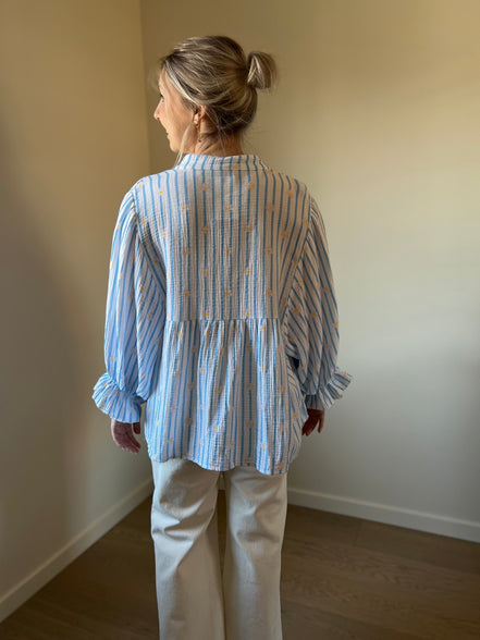 Tetra shirt blue/yellow