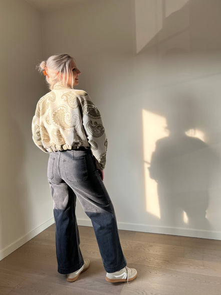 Grijze enkelbrede jeans