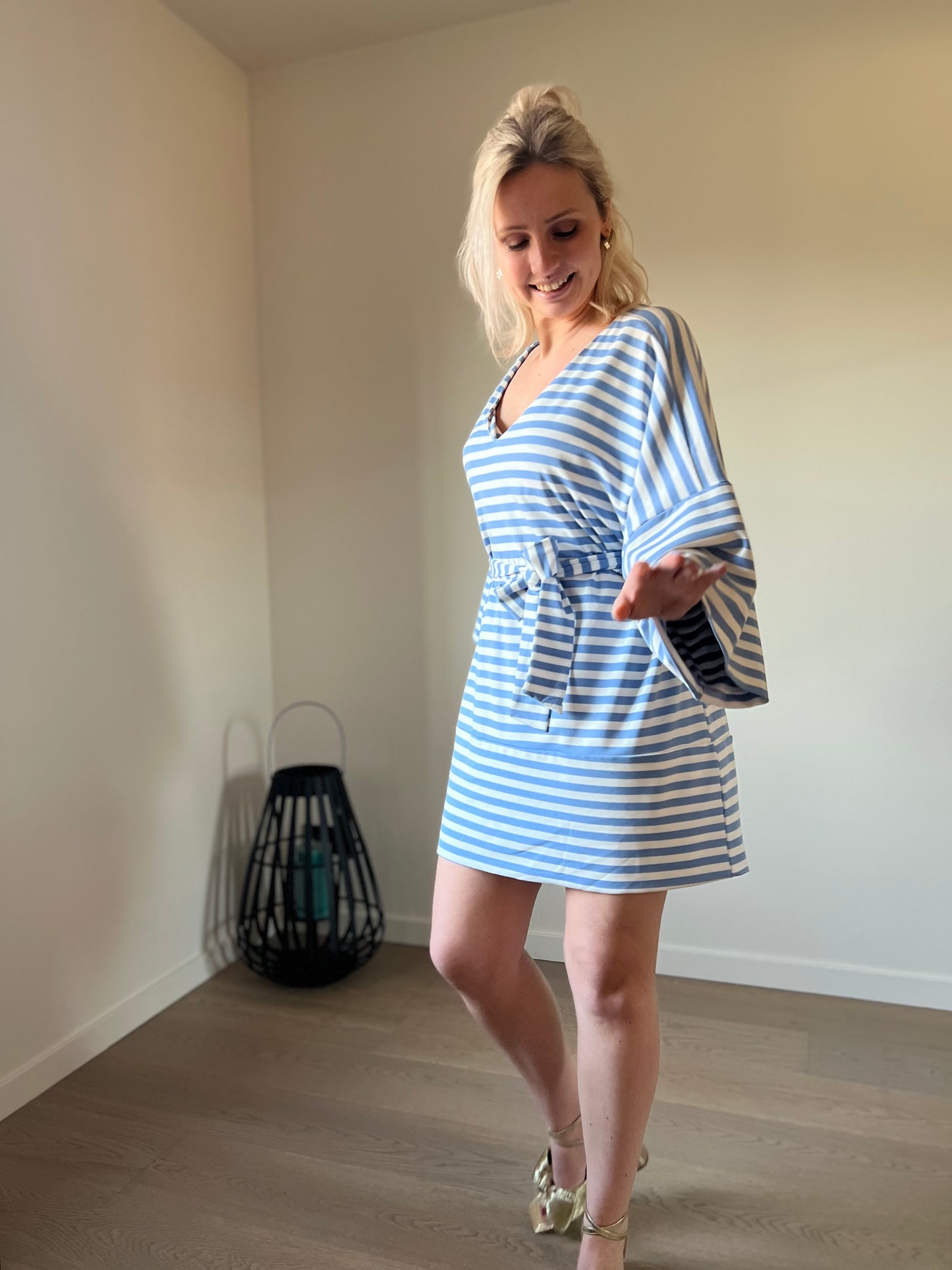 Striped dress blue