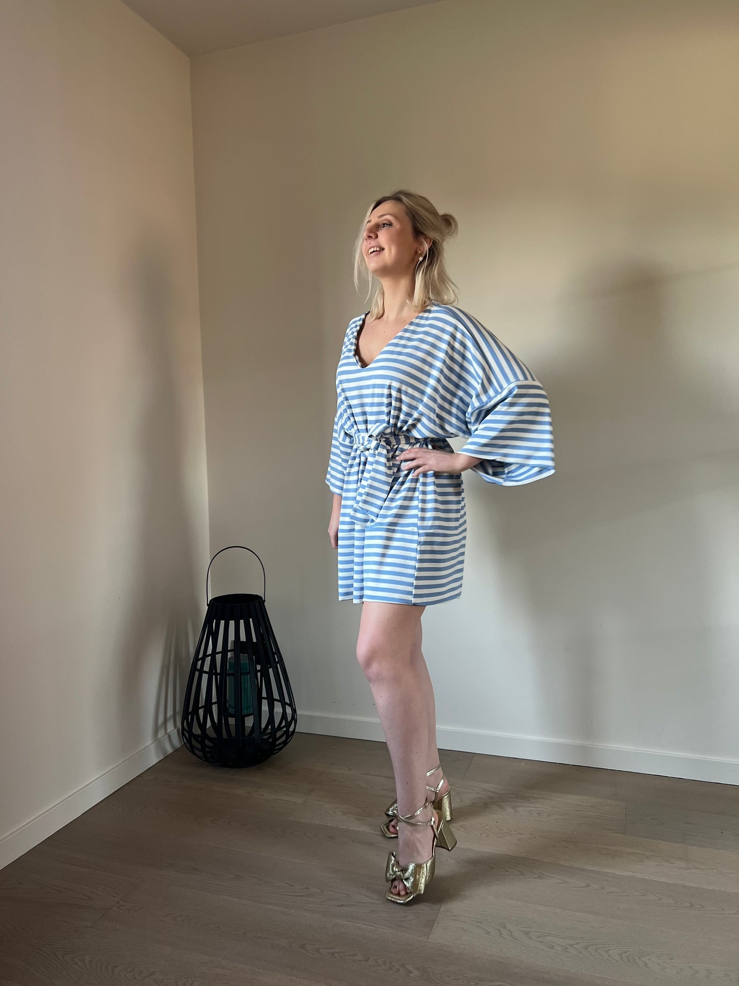 Striped dress blue