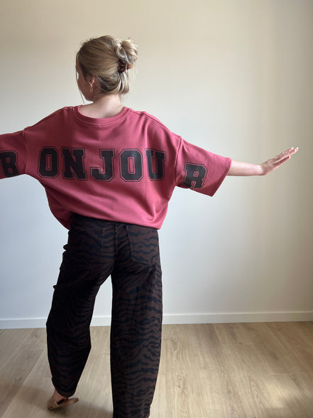 Bonjour Sweater - Burgundy
