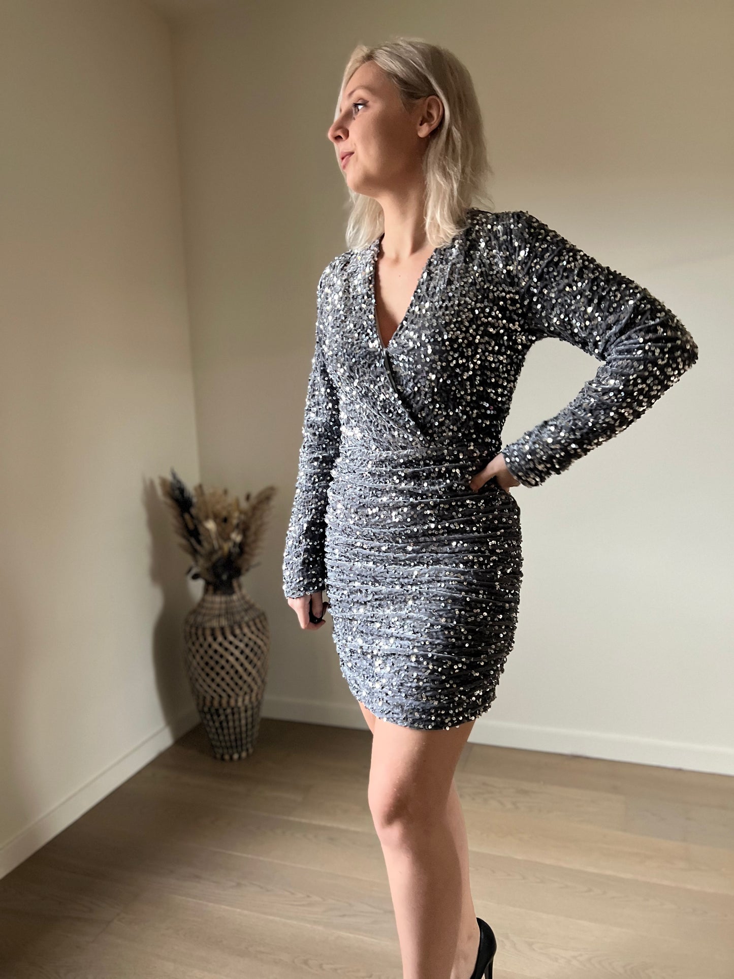 Silver dress sequin