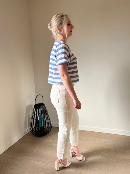 Blue cable t-shirt