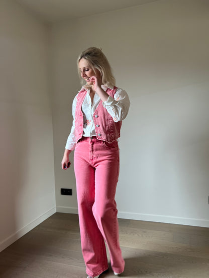 Washed pink pants