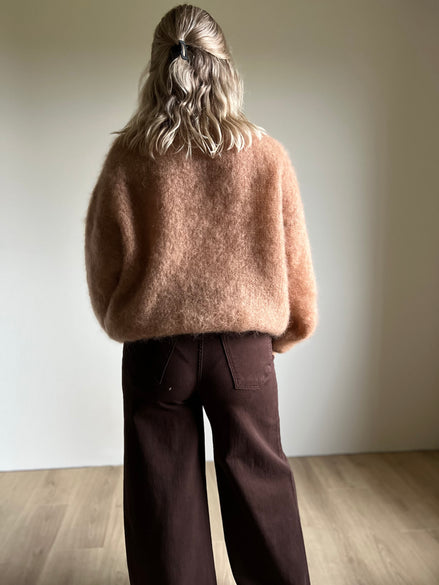 Kid mohair camel knit