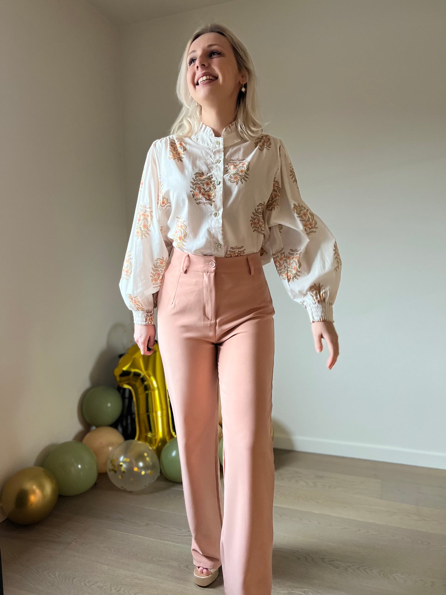 Peach blazer set