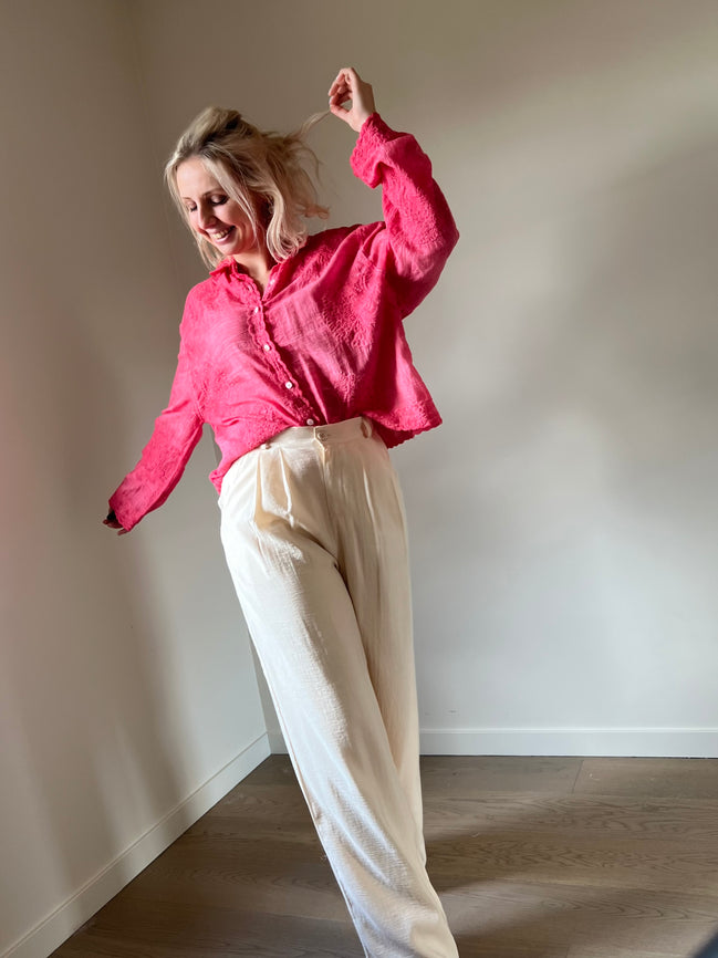 Fuchsia detailed shirt