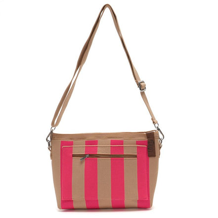 Stripe Crossbody bag pink