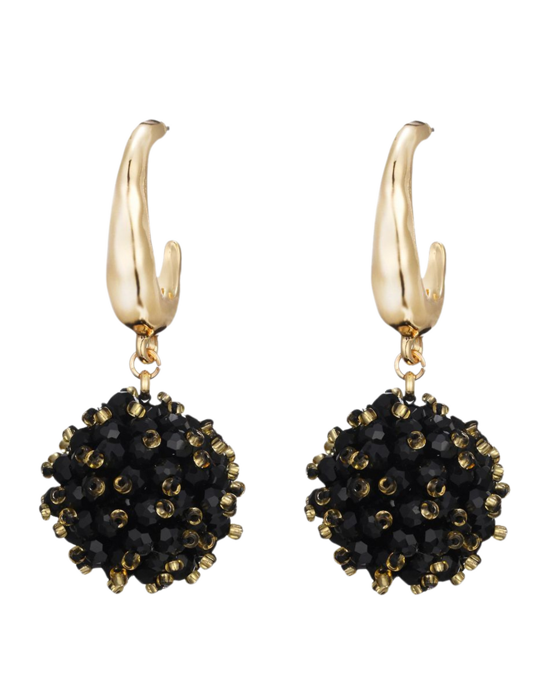 Oorbellen kerstbal zwart