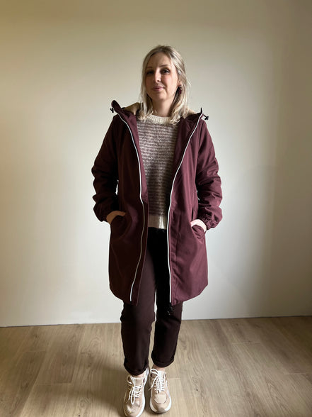 Stella parka jacket bordeaux