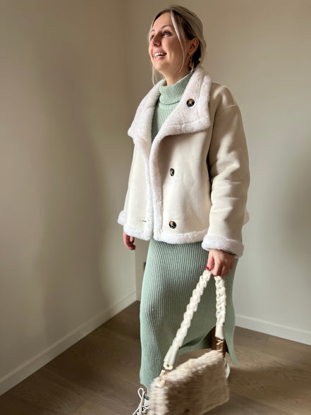 Omkeerbare teddyjas beige