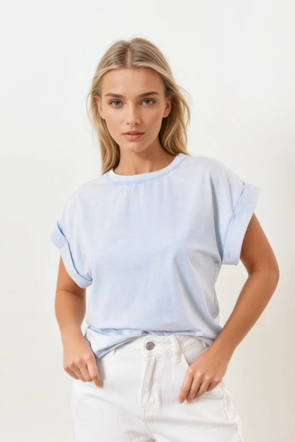 Washed t-shirt blue