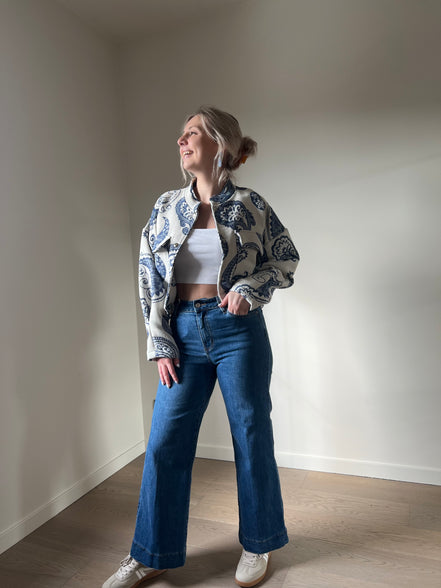 Windy cropped wijde jeans