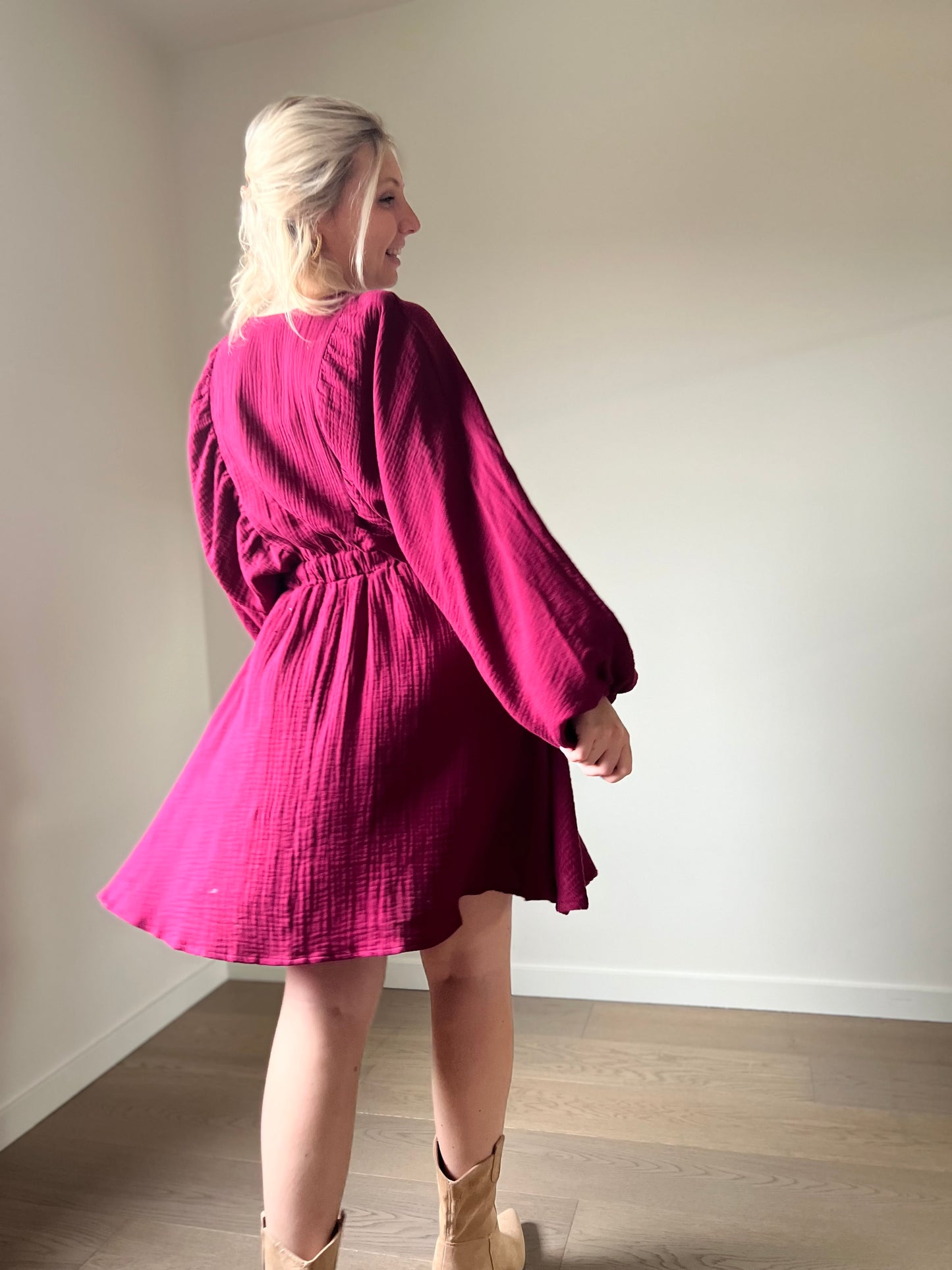 Tetra dress burgundy