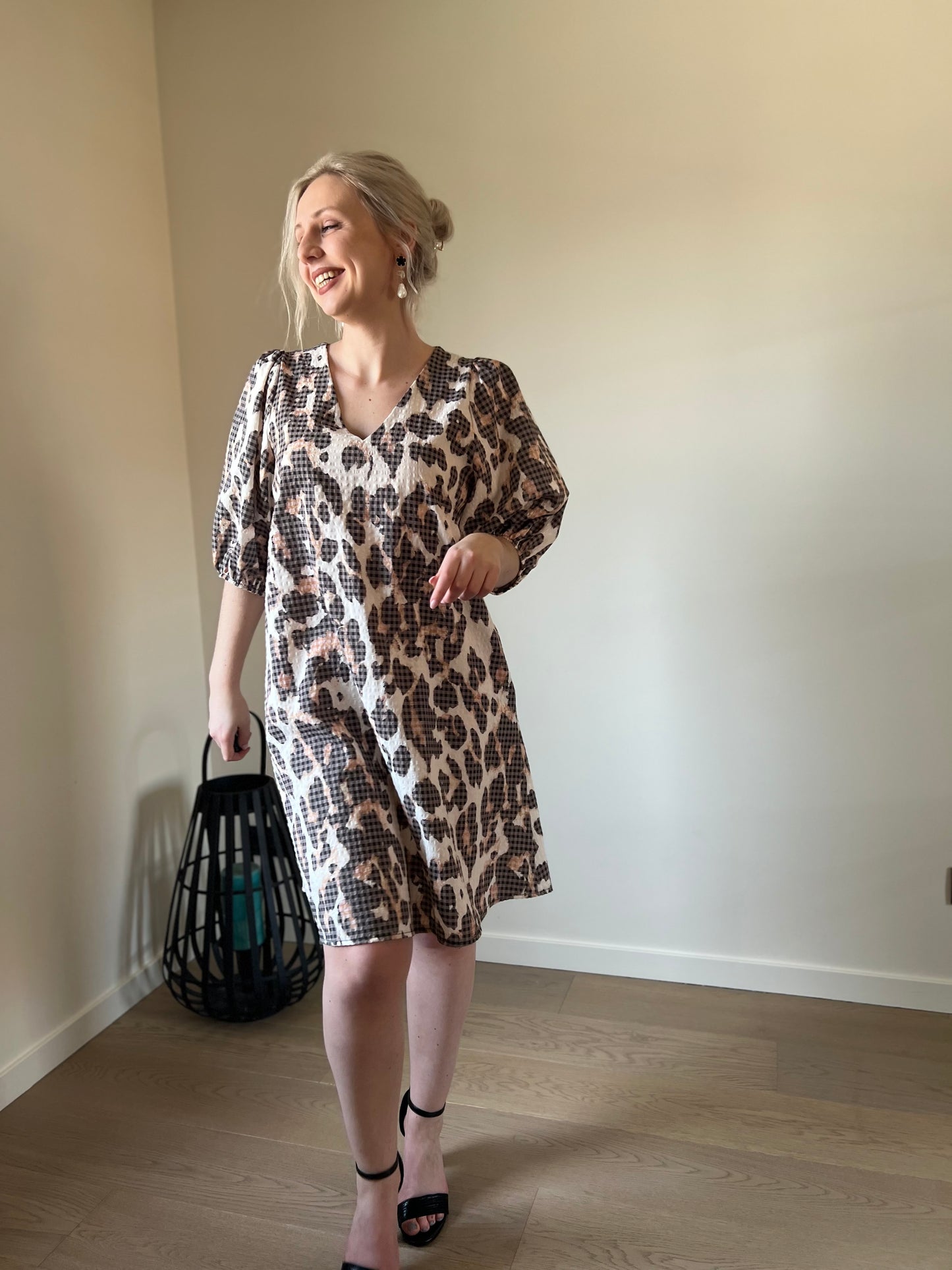 Leopard balloon dress